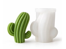 Molde silicona cactus inclinado por el viento